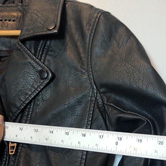 Blank NYC Moto Jacket Women’s Small Black Vegan Faux Leather Grunge Zippers Goth - Picture 14 of 17